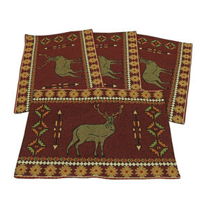NWT Stag Jacquard Design Place Mats Placemats Set of 4